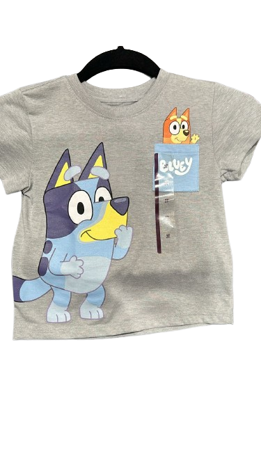 Playera Gris Bluey y Bingo Talla 3