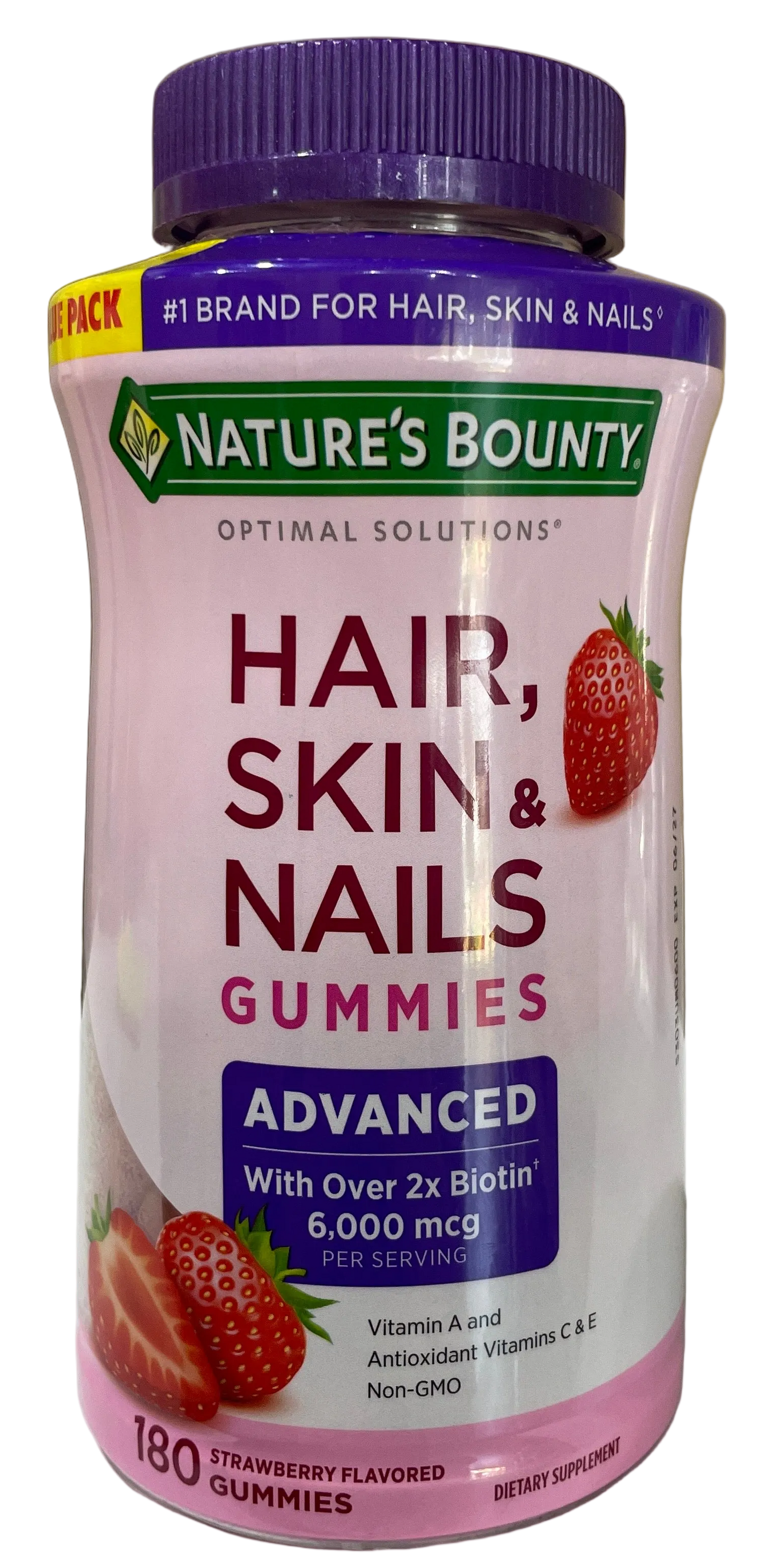 Nutrition Bounty Advanced Biotin Strawberry 180 Gummies