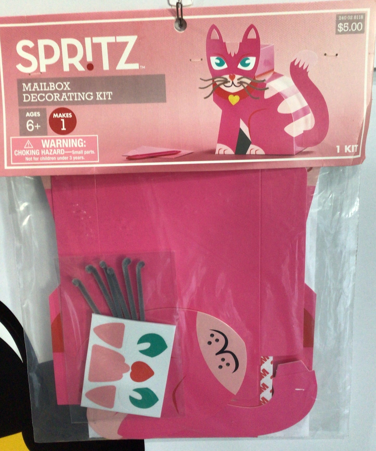 Decoracion de Buzón Gato Rosa