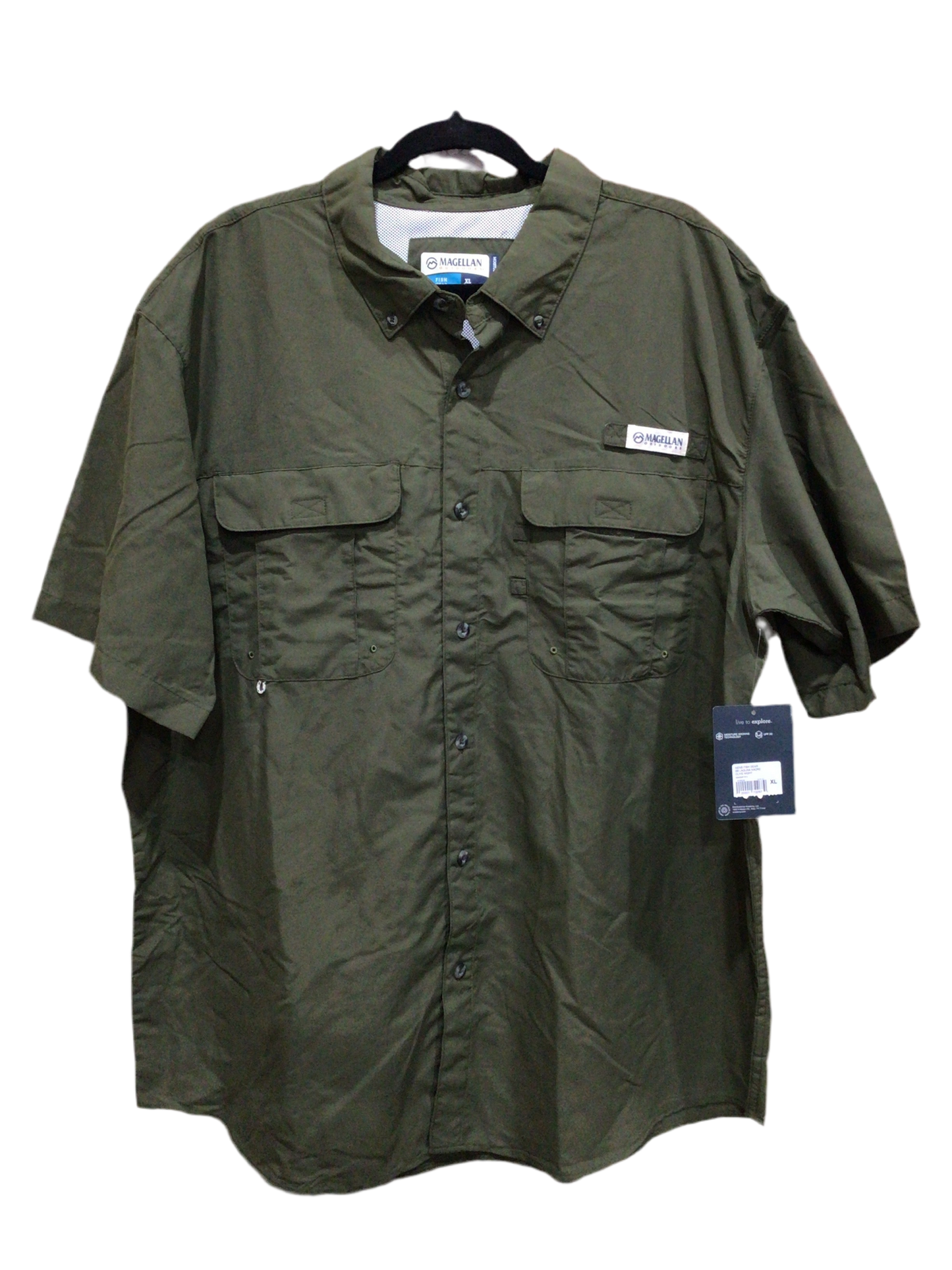 Camisa Magellan Verde Militar Talla S
