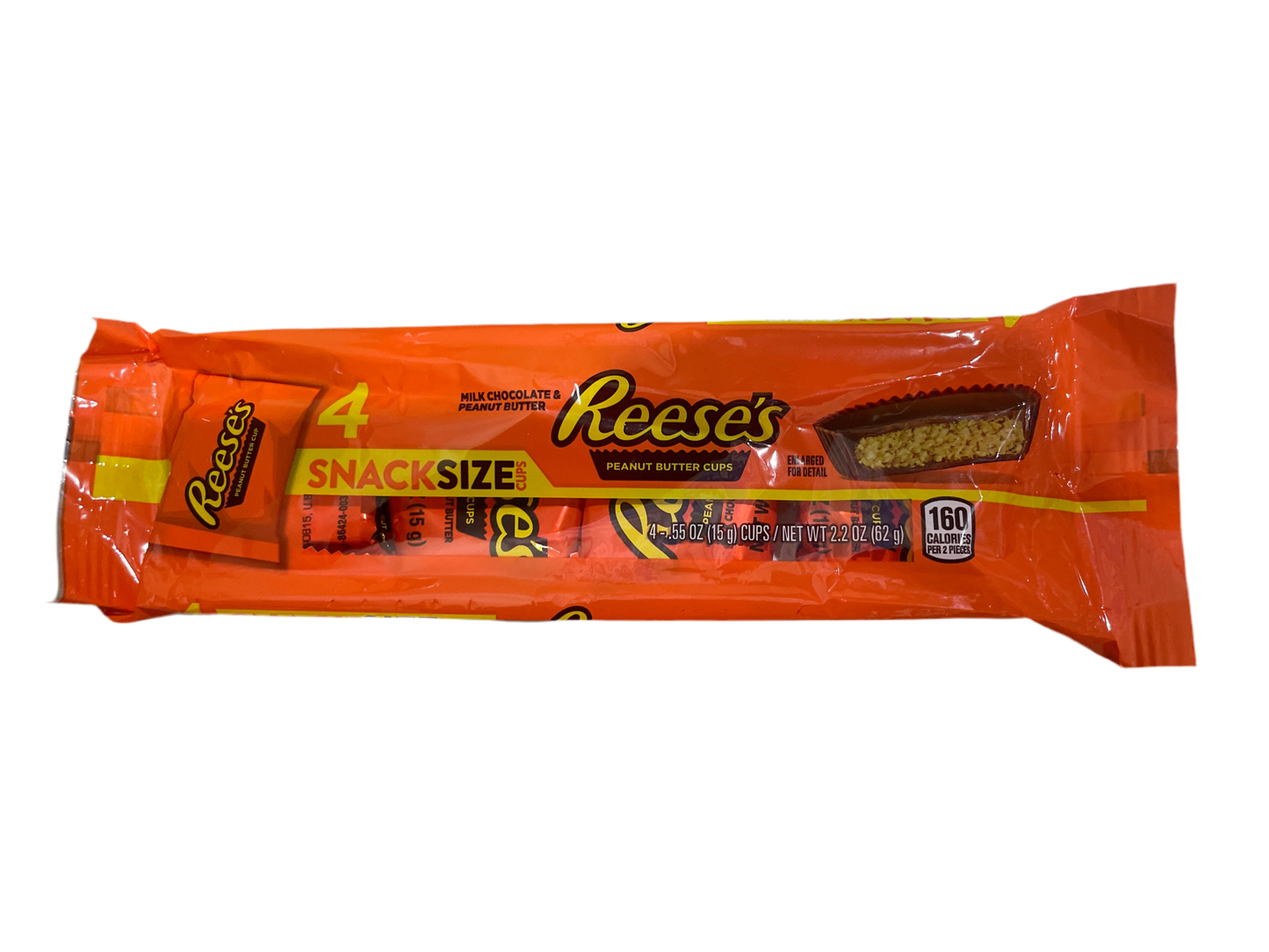 Reeses Peanut Butter Cups 4 Snack Size 62gr