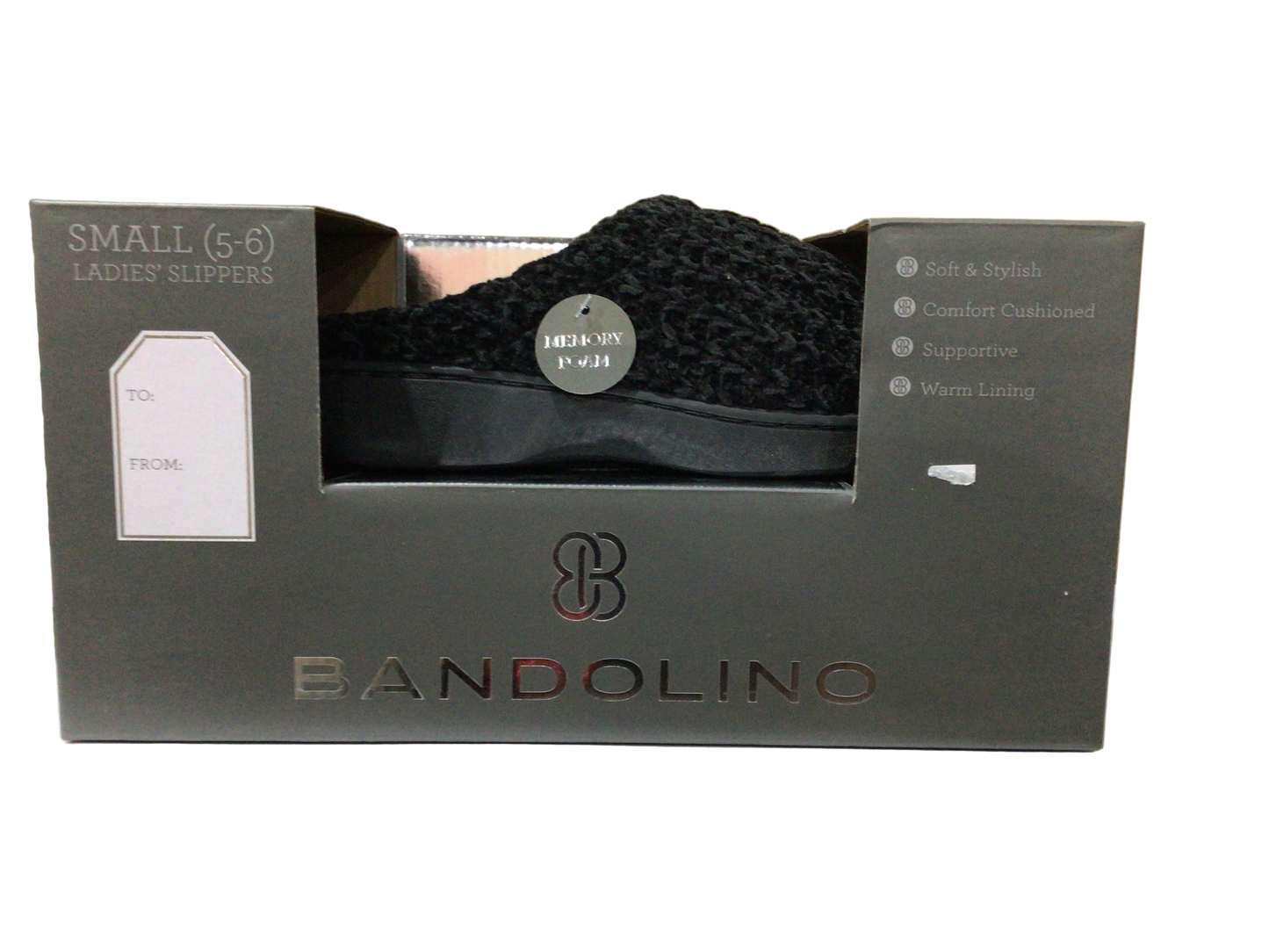 Pantufla Bandolino Negro Talla 5-6 USA