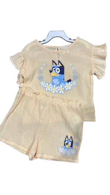 Conjunto Bluey Amarillo Talla 4