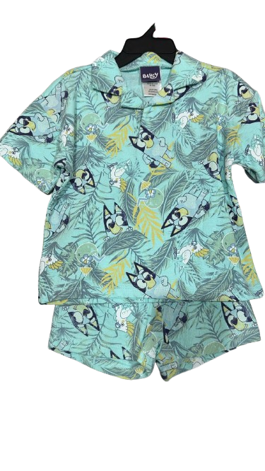 Conjunto Palmitas Aqua Bluey Talla 4 años