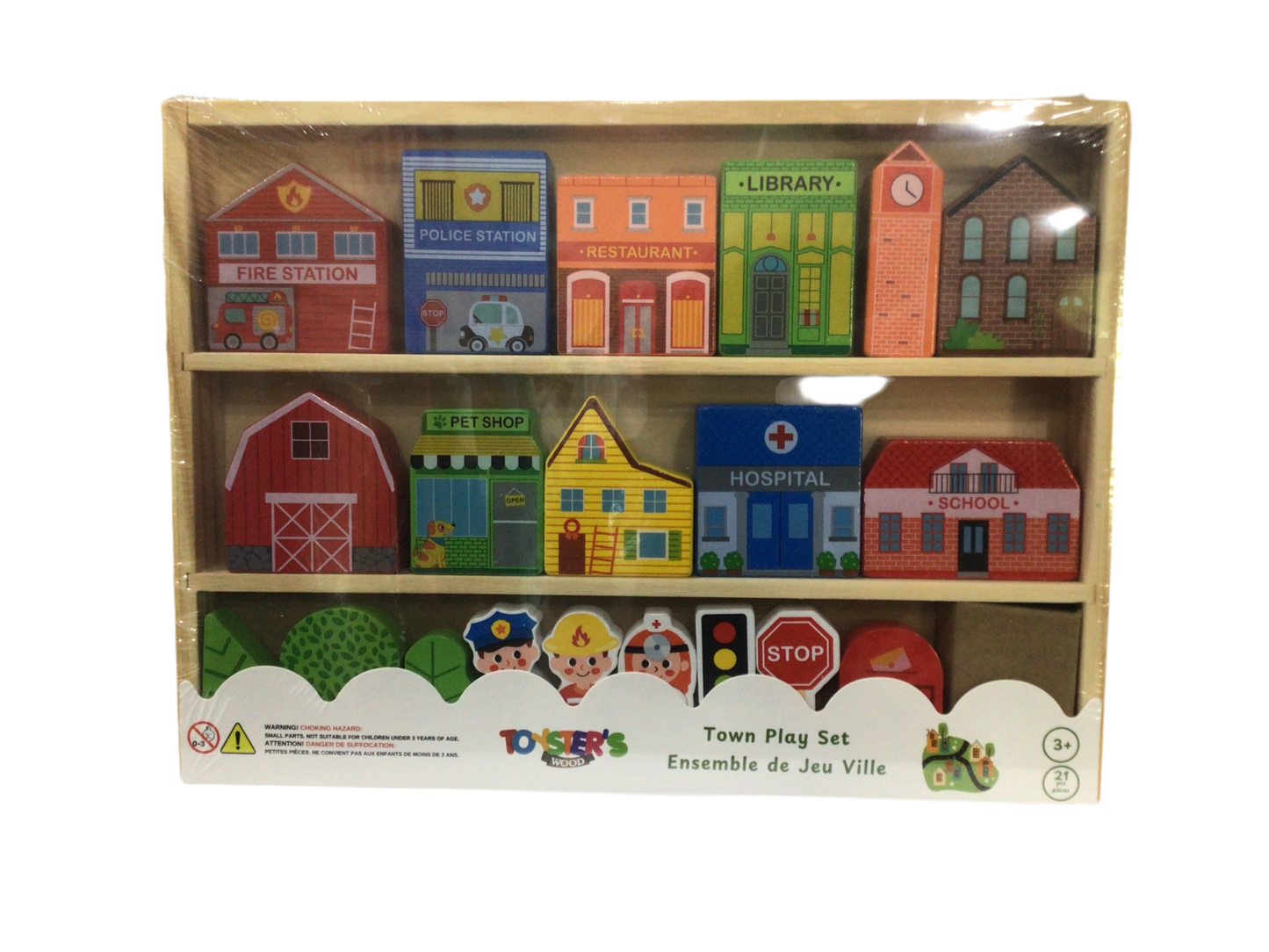 Toyster’s Wood Town Play Set