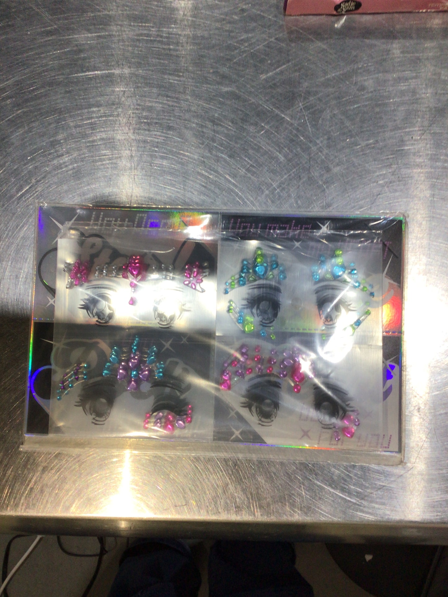 Stickers Valentines Face Gems Individual 4pack