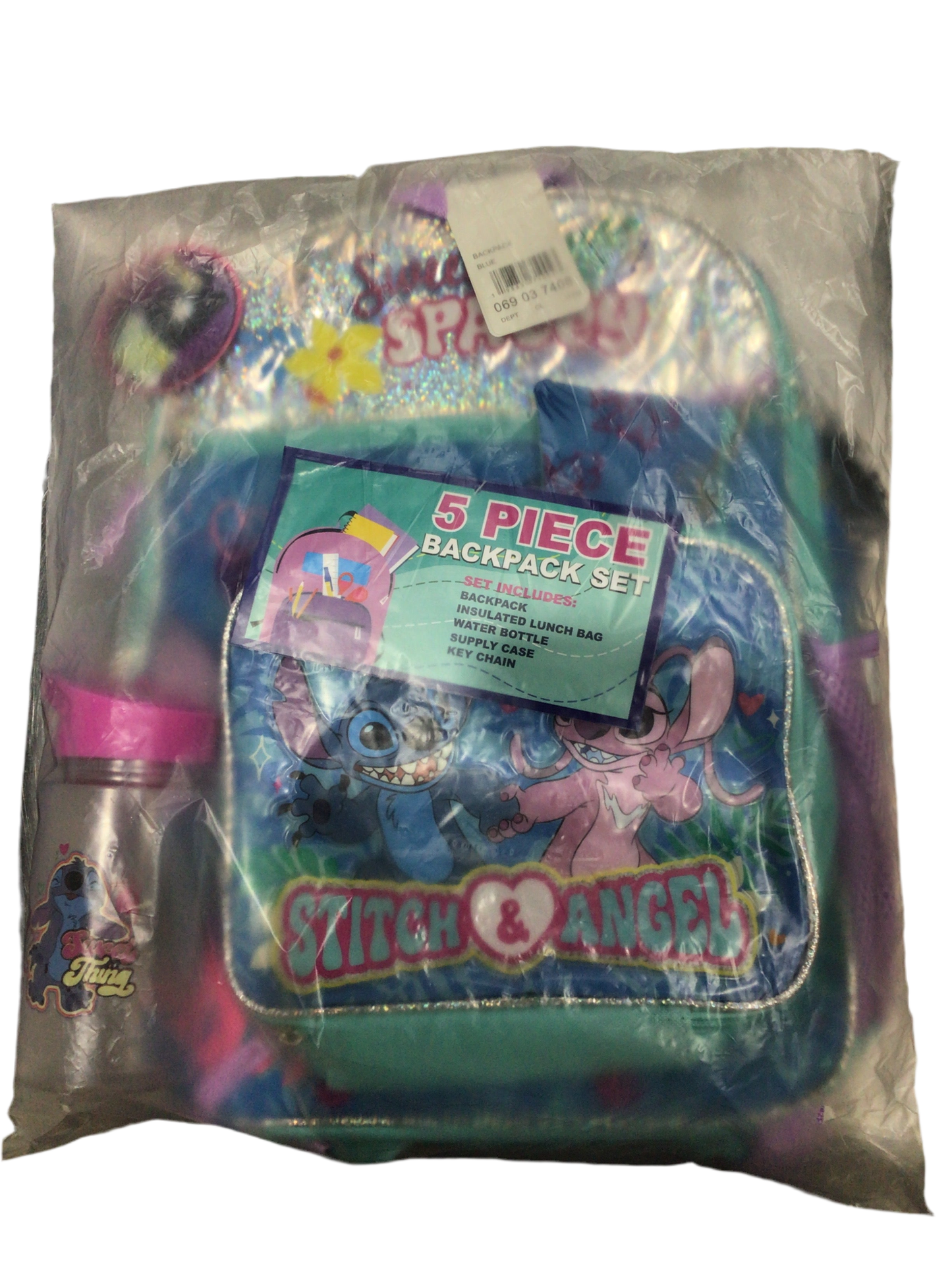 Mochila Lilo & Stich 5 piezas