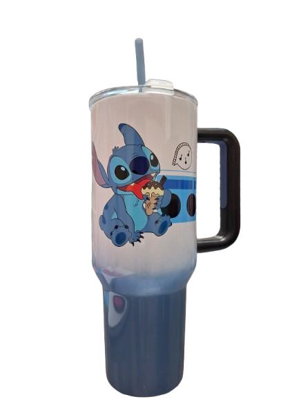 Stainless Steel Tumbler Chill Vibes Stitch 40oz