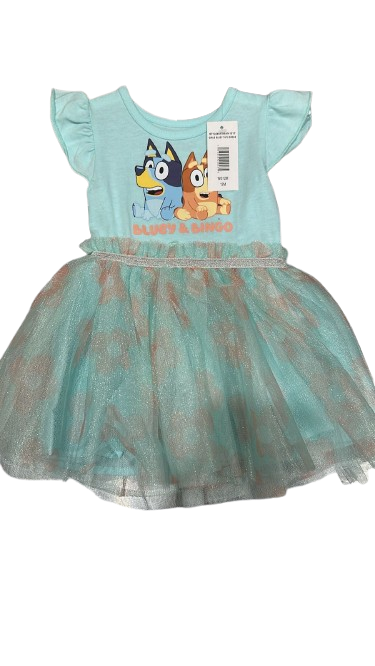 Vestido Tutú Aqua Bluey Talla 12M