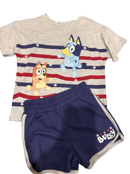 Conjunto Beige/Azul Bluey Talla 4