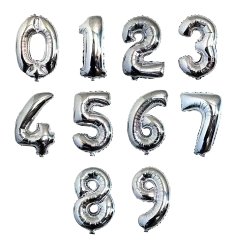 Globos Número Individual 34"