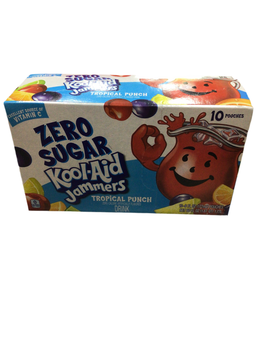 Kool-Aid Jammers Tropical Punch Zero Sugar 10 pouches