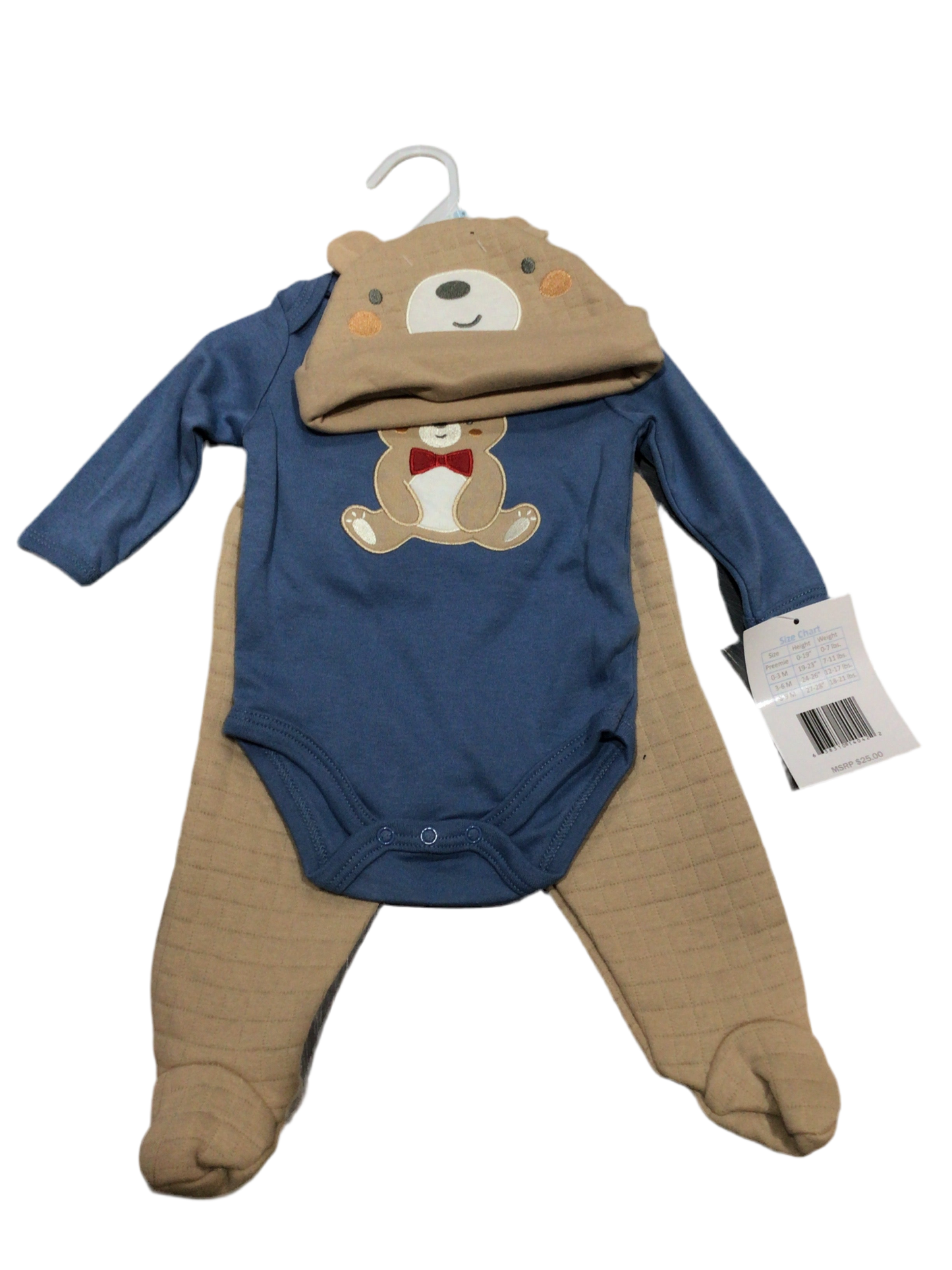 Conjunto Azul Osito 0-3M