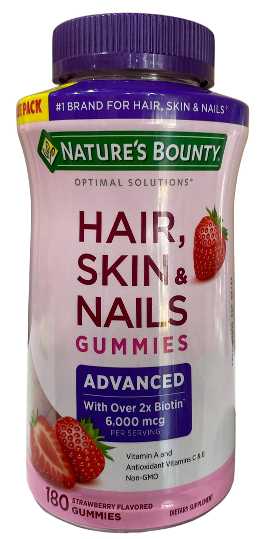 Nutrition Bounty Advanced Biotin Strawberry 180 Gummies