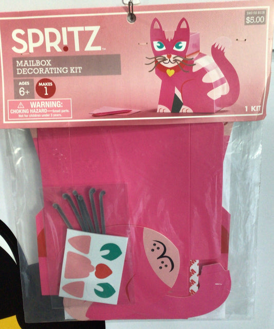 Decoracion de Buzón Gato Rosa