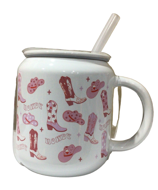 Taza Cowgirl c/popote