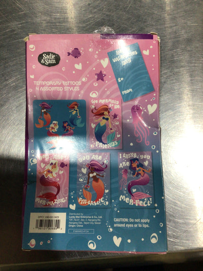 Stickers valentine’s tatuajes temporales Sirenas