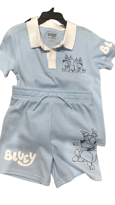 Conjunto Celeste Bluey Talla 5