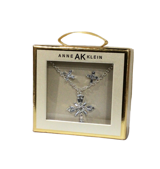 Set Collar y Aretes Anne Klein cruz