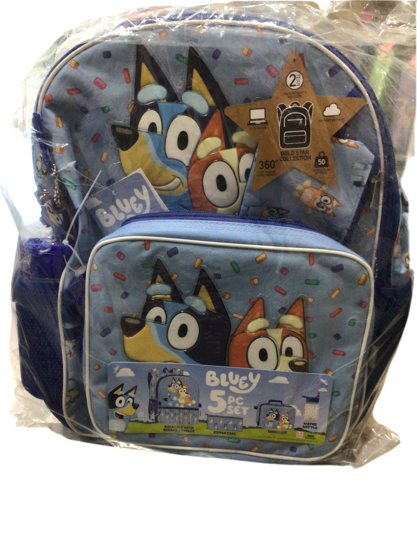 Mochila bluey 5 piezas