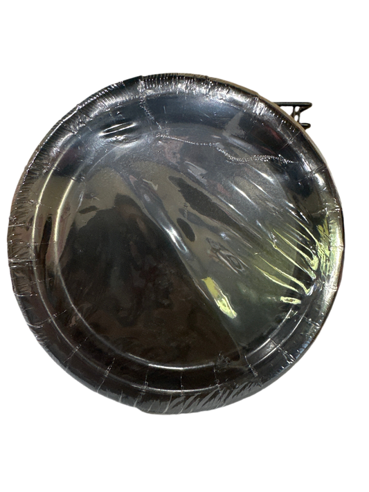 Plato desechable de cartón Dorado mediano 17.3cm 24pcs