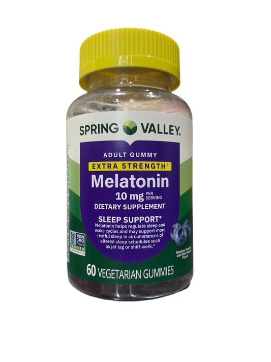 Spring Valley Melatonina 10mg 60gummies