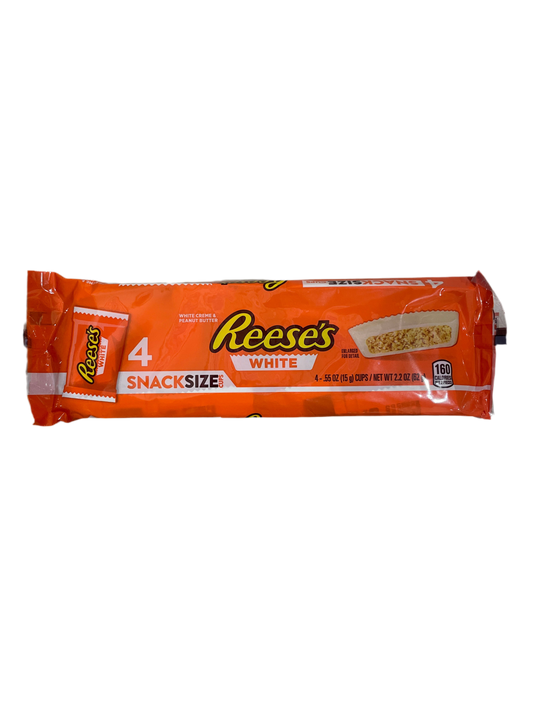 Reeses White Creme & Peanut Butter Cups 4 Snack Size 62gr