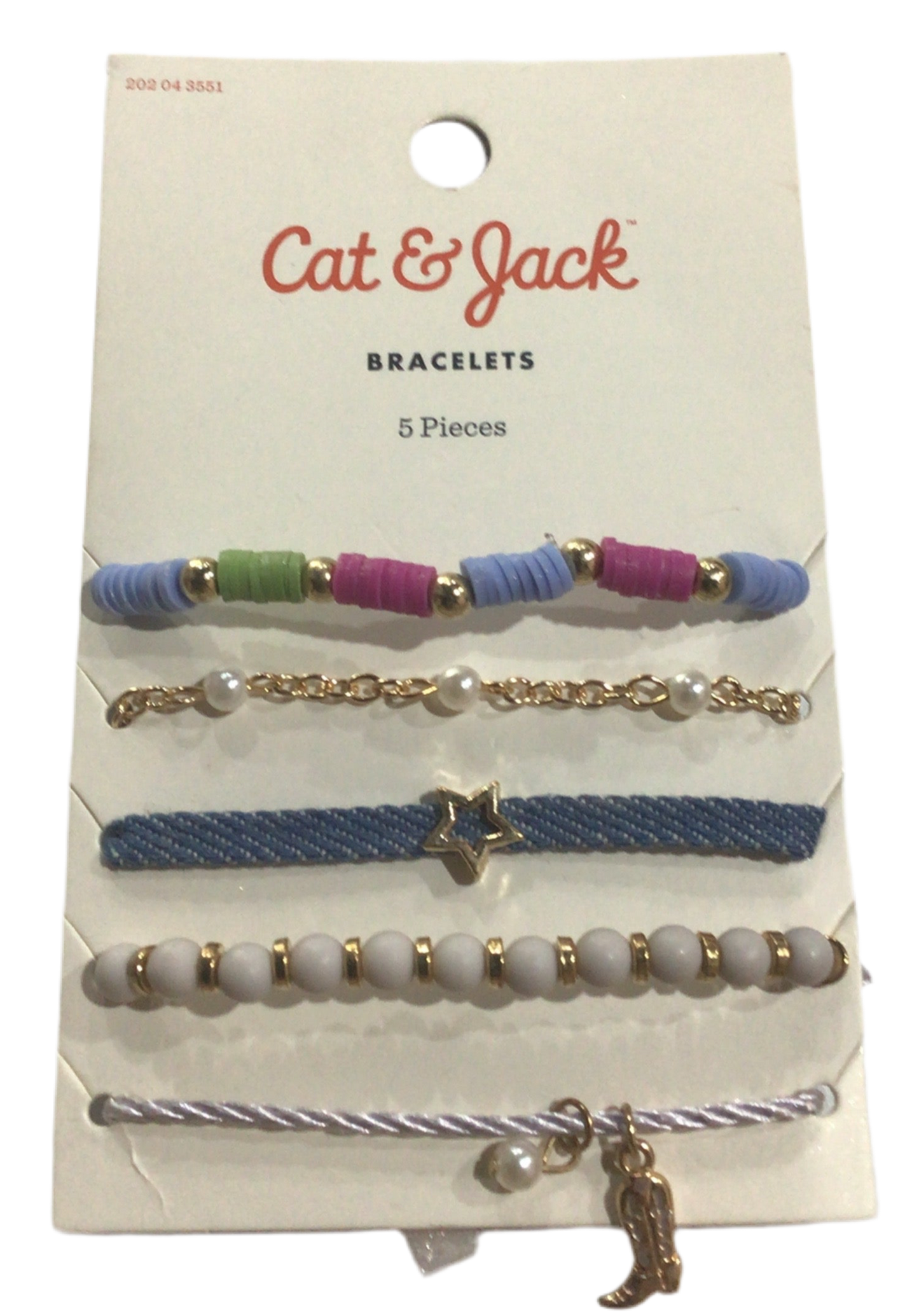 Set Pulseras 5pcs Cat & Jack