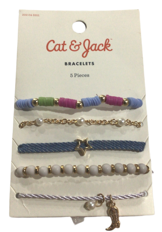 Set Pulseras 5pcs Cat & Jack