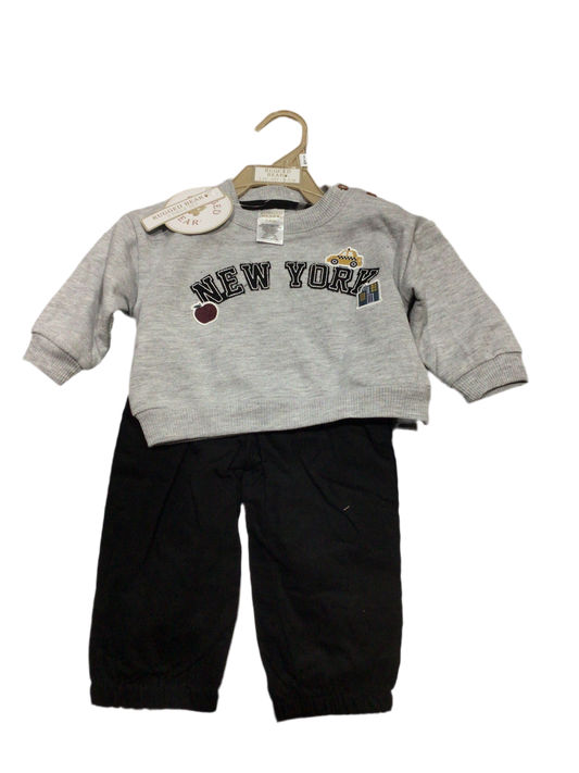 Conjunto Gris New York 3-6M