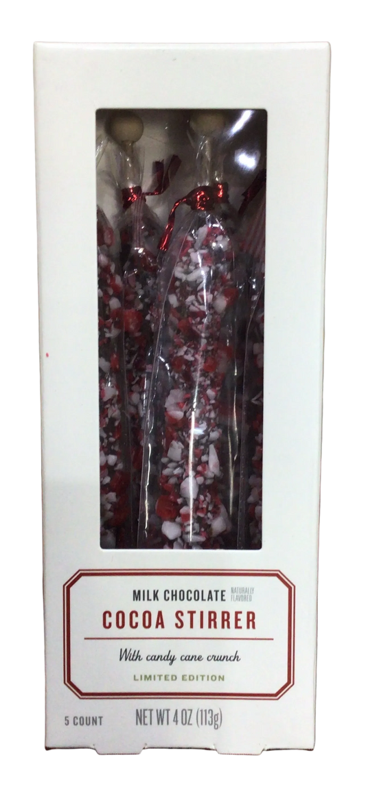 Cocoa Stirrer Milk Chocolate/Candy Cane 5pz
