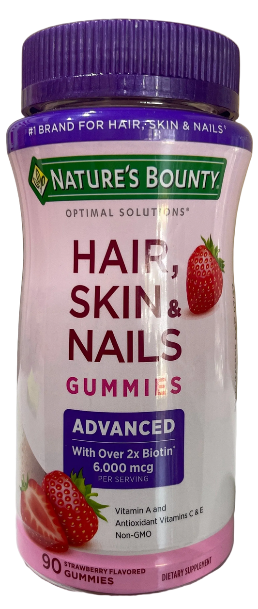 Nutrition Bounty Advanced Biotin Strawberry 90 Gummies