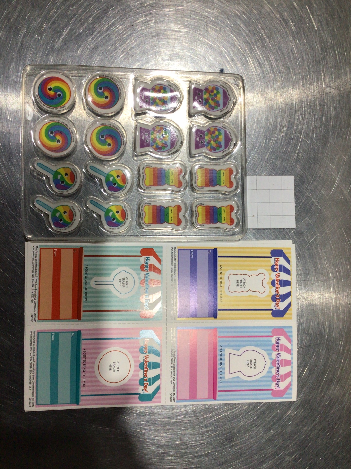 Stickers Valentines Candy Shop borradores individual