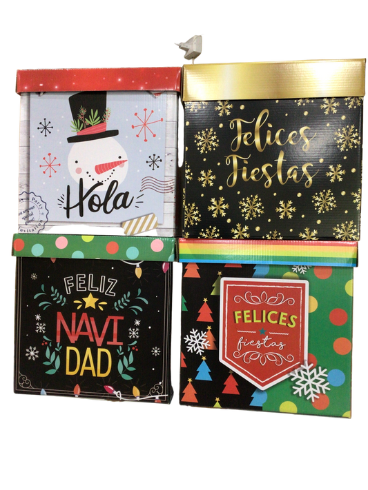 Caja de Regalo Grande 30x30 Navideña