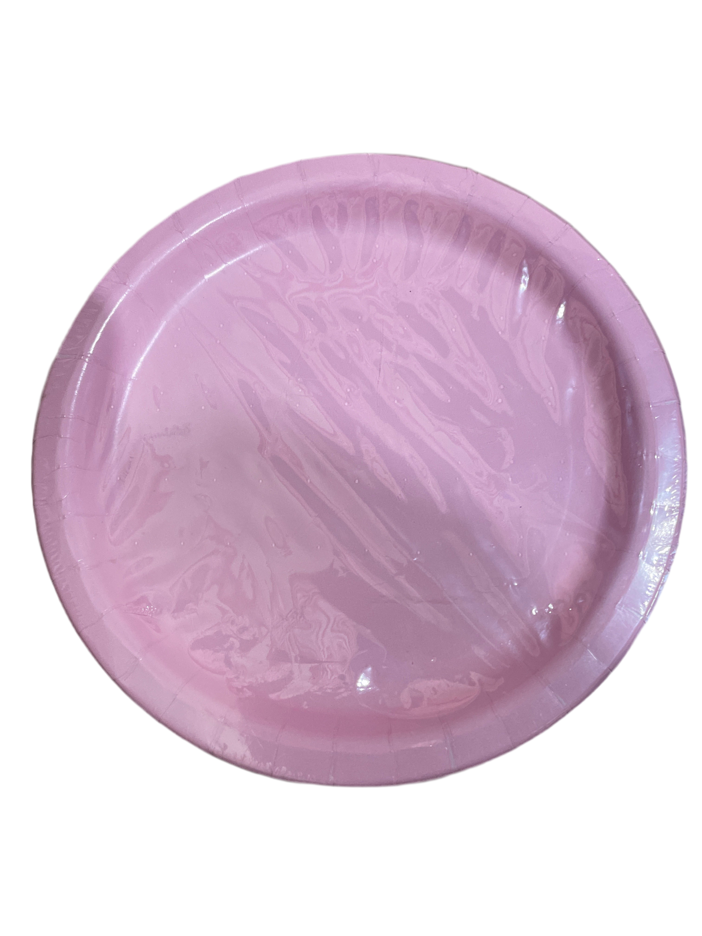 Plato desechable de cartón Rosa grande 21.9cm 20pcs