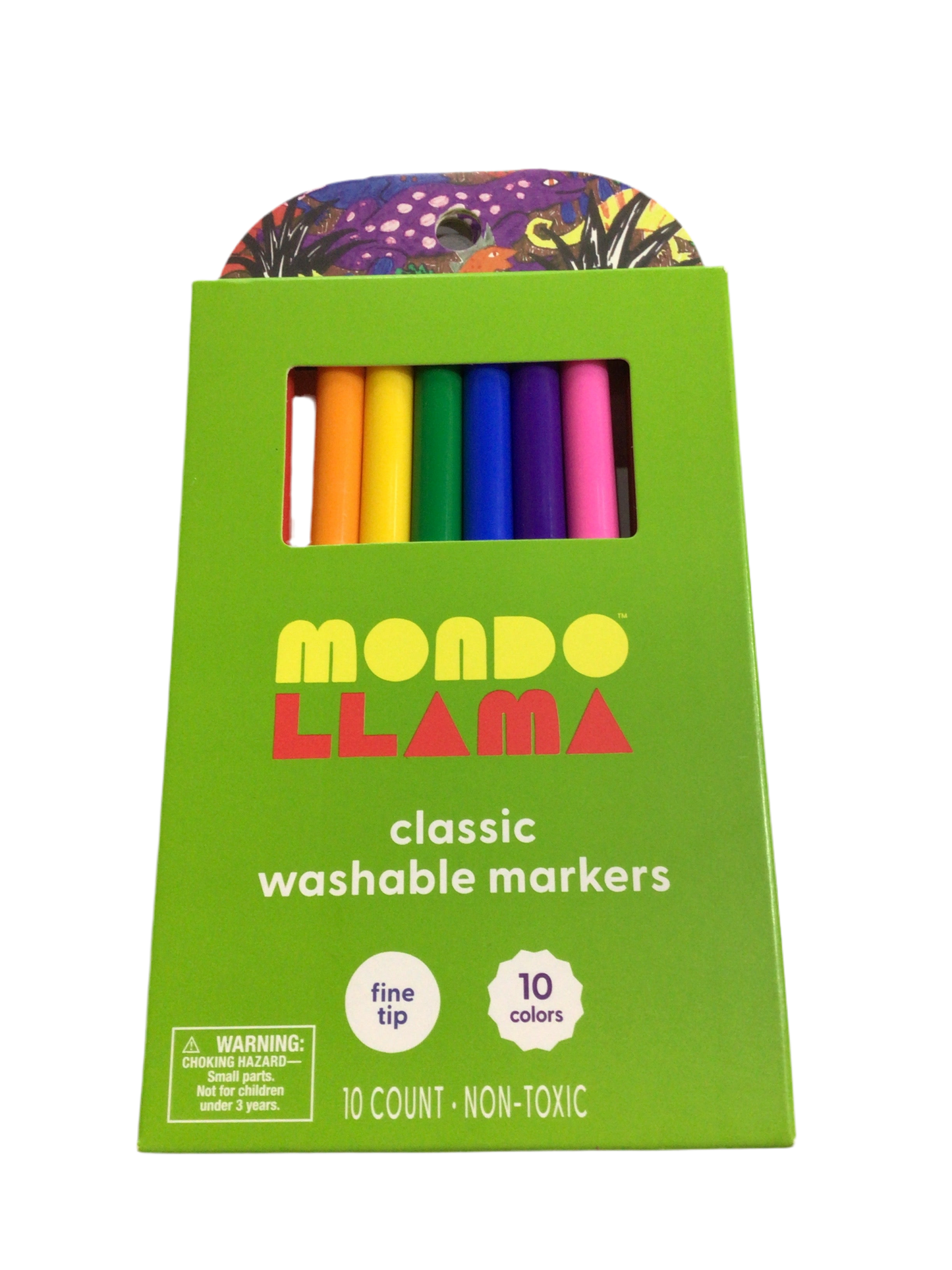 Mondo Llama Marcadores Lavables 10pzs delgados