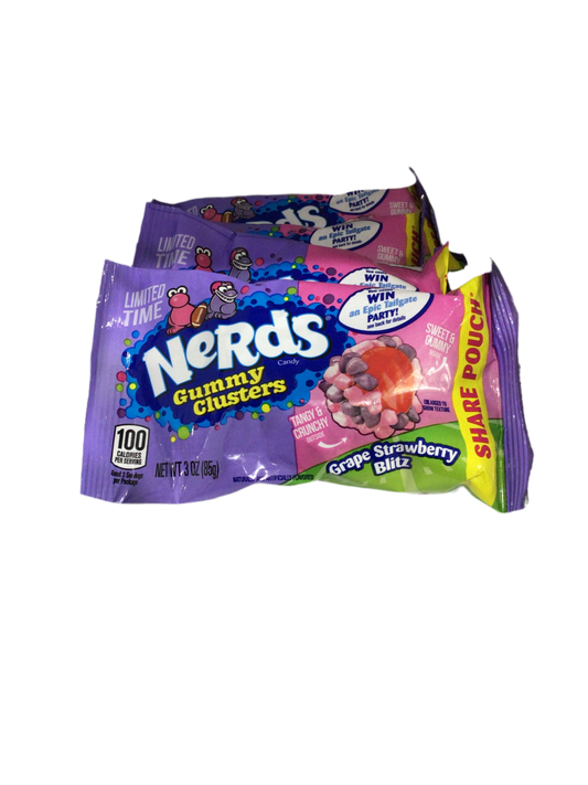 Nerds Gummy Clusters Grape Strawberry Blitz 85gr