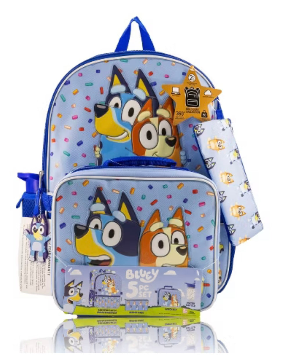 Mochila bluey 5 piezas