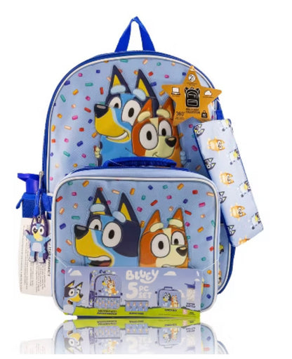Mochila bluey 5 piezas